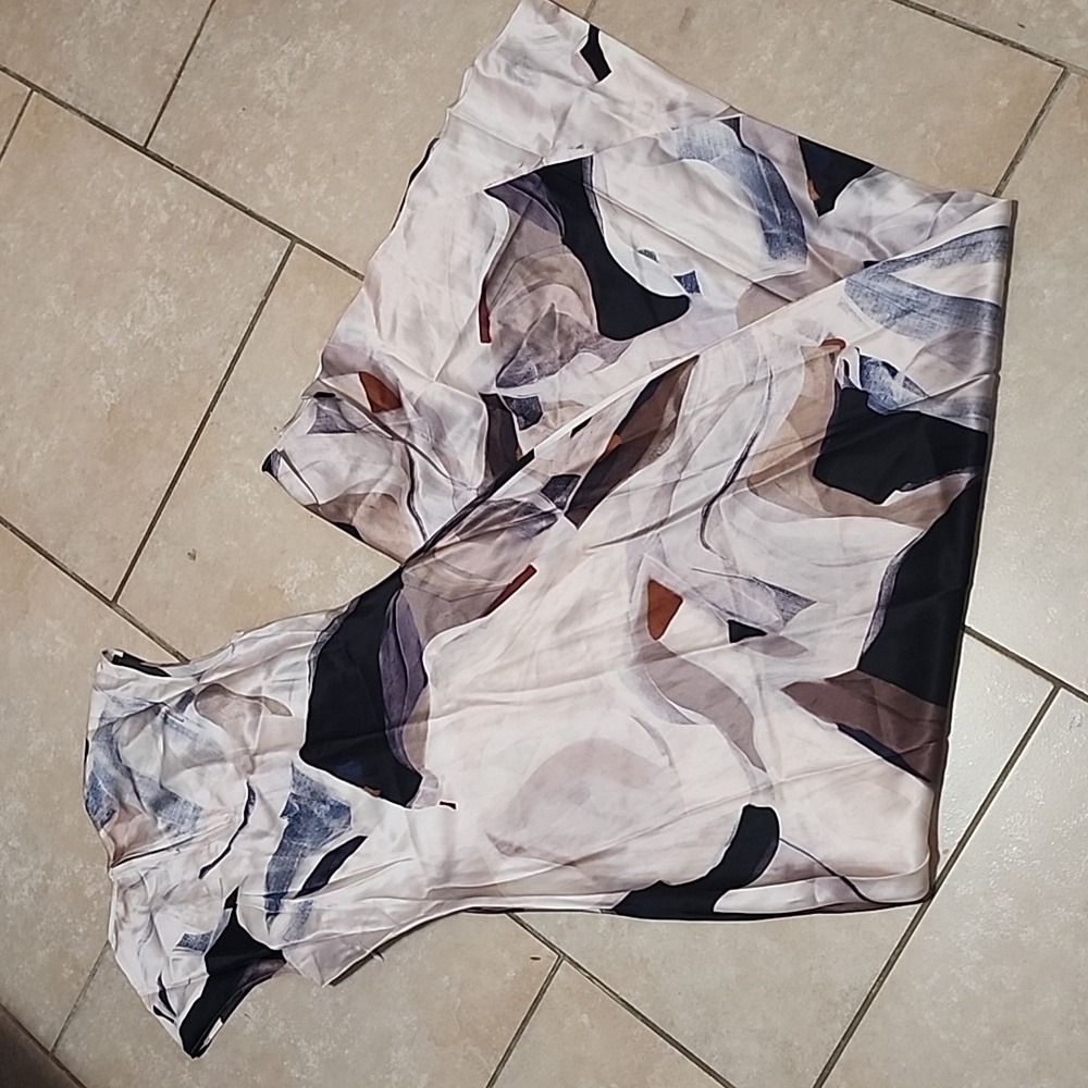 New Ace Harperthe Graham Abstract Print Maxi Dress Size 2 Silk - Picture 14 of 15
